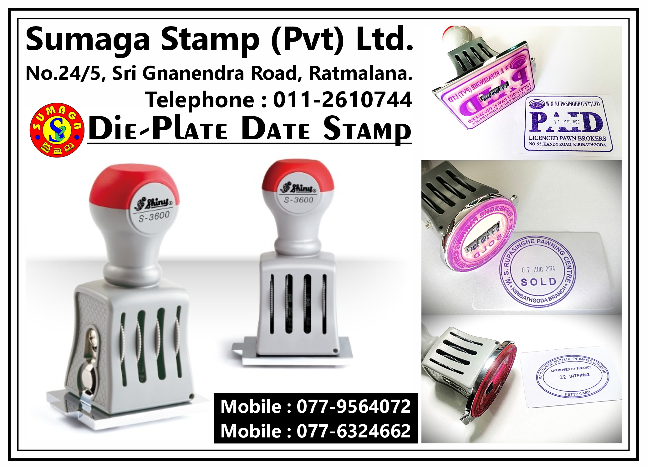 CUSTOMIZE Die-Plate Date Stamp